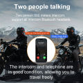 Y80-2X Bluetooth Headset Motorcycle Helmet 2 Rider Intercom Moto Wireless Bluetooth Headset BT 5.0 Waterproof Reduction 1000M.