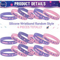 Roblox Girl  Party Wristbands Model 2 Color Sports Silicone Bracelet Toys Party Favors Gift  4pcs Tableware Kit Supplie Kids. 