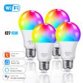 Tuya Wifi Smart Light Bulb RGB+WW+CW E27 Zigbee Led Bulb Smart Home Tuya Zigbee Lamp Works with Alexa   Assistant lightify. 