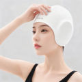 Waterproof Swimming Cap - High Elasticity, Ears Protection, Silicone Diving Cap for Enhanced Comfort and Durability. 