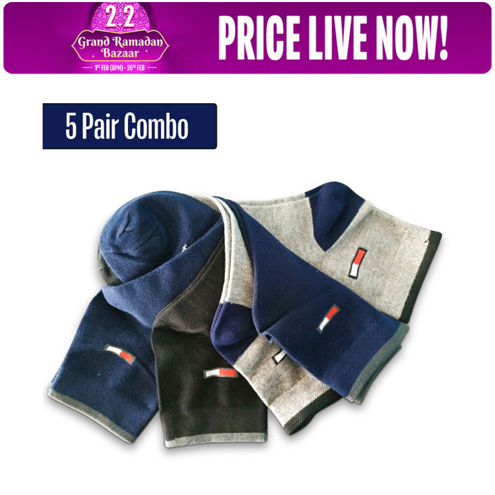 Random Colors 05 Pair Of Ankle Socks Combo For All Seasons Premium Quality