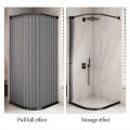 Foldable Magnetic Shower Curtain Waterproof Privacy Dry Wet Separation Bathroom Curtain for Home Apartment Dorm. 