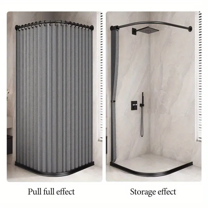 Foldable%20Magnetic%20Shower%20Curtain%20Waterproof%20Privacy%20Dry%20Wet%20Separation%20Bathroom%20Curtain%20for%20Home%20Apartment%20Dorm%20-%20Image%203