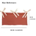 Baby Crib Organizer Multi-Purpose Bed Storage Bag 2 Pockets Bedside Hanging Diaper Nursery Organizer for Diapers Toys Clothing. 
