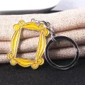 TV Friends Keychains Pin Central Perk Coffee Time Monica Door Frame Lobster Key Chain For Girl Men Best Keyring Jewelry Gift. 