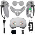 VR Accessories For Oculus/Meta Quest 3/3s/2 Silicone 9 in 1 Cover Kit, Headset Shell, Face Cover, Controller Grip Case Idea . 
