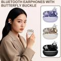 Wireless Clip-on Earbuds with Charging Case Sports Bluetooth Headphones Noise Cancellation Free Butterfly Ear Clip Accessories. 
