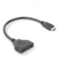 High Quality HDMI Splitter Cable 1 Male To Dual HDMI 2 Female Y Splitter Adapter in HDMI HD LED LCD. 