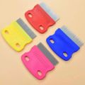 2pc Hair Lice Comb Brushes Terminator Fine Egg Dust Nit Free Removal Stainless Steel Lice Comb - Multicolor. 