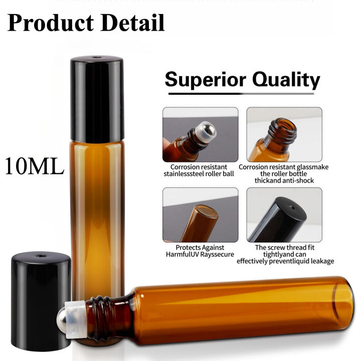 8/30pcs%20Glass%20Roll%20on%20Bottle%2010ml%20Empty%20Essential%20Oil%20Roller%20Bottle%20with%20Stainless%20Steel%20Ball%20Dropper%20Pipette%20Travel%20Accessories%20-%20Image%203