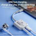 Plextone GS1 2 in 1 60W 3.5mm Type C Gaming Adapter Fast Charging For OnePlus, &  iphone 15, ipad pro, Air, Mini6, Macbook pro
All mobile compatible Gaming Adapter.. 