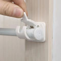 1 pair Adjustable Curtain Rod Clip Self Adhesive Clamp Hook Curtain Rod Holder Wall Bracket Holder Nail-Free Wall Hanging Clip. 