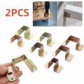 2pcs U Shaped Metal Bed Bracket Bed Frame Fixing Connecting Furniture Rail Hook Brackets Hinge Fitting Connector Lock Hardware.