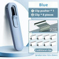 Mini Traceless Reusable Hand Clamp Push Stapler Paper Book File Office School Student Binder Binding Tools Supplies.