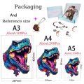 Dinosaur Wooden Jigsaw Puzzles Art Unique Butterfly Animal Shaped Puzzle Diy Leisure Game for Adults Kids Family Home Decor. 