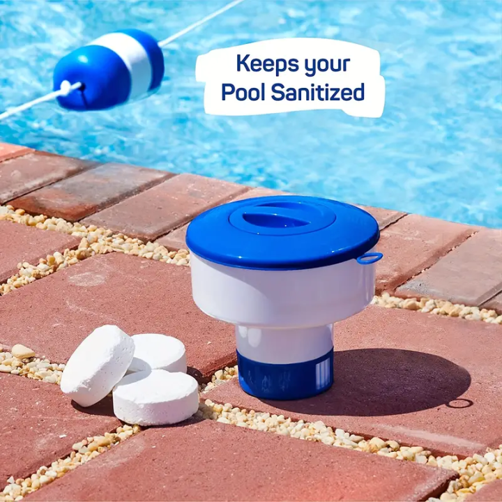 Pool Pill Dispenser 7 Inch Pool Tablet Floater Folding Holder With Pull ...