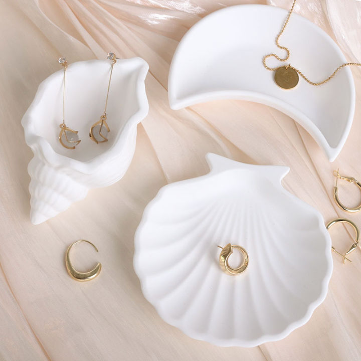 Scallop Storage Tray Silicone Mold DIY Shell Starfish Resin Plaster Trinkets Dish Casting Molds Conch Cup Gypsum Concrete Molds