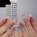 1/4 PCS 3D Metal Silver Golden Starburst  Nails Stickers Manicure French Nail Art Decoration Decal Y2K Nail Art Tips Nail Charm. 