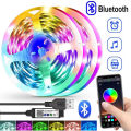 RGB LED Strip Lights USB Smart Bluetooth APP Control Led Flexible Lamp Tape for Room Decoration TV Backlight Diode Decorations. 