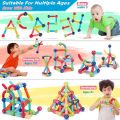 Magnetic Building Block STEM Toy for Kids 3+ Years-Premium STEM game toy Magnetic Sticks and Balls Set- Different Sizes & Curve Shaped - for Boys and Girls. 