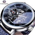 FORSINING 99A Men's Mechanical Watches Luxury Fashion Elegant Automatic Genuine Leather Strap Wrist Watches for Male Gift Clock. 