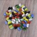Pebbles gravels Stone Beads for Aquarium and garden Decoration Milky Multi-Coloured Round Glass Table vase Fountain, Upto 100 Pieces. 