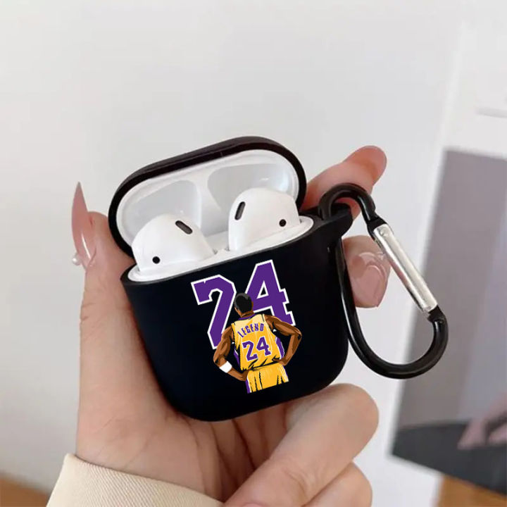 Basketball Fans Kobe Airpod Case 24 Jersey Black And White Earphone Cover For Airpods 2 3 Pro