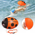 PVC Swimming Buoy Bag Inflatable Ladybug Float Bag Floating Double AirBag with Waist Belt High Visibility Water Sport Safety Bag.