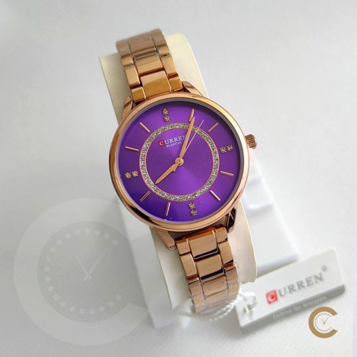 Curren Watch rose Gold Women Japanese Movement Fashion Simple Top Brand Luxury Stainless Steel  Ladies Watch