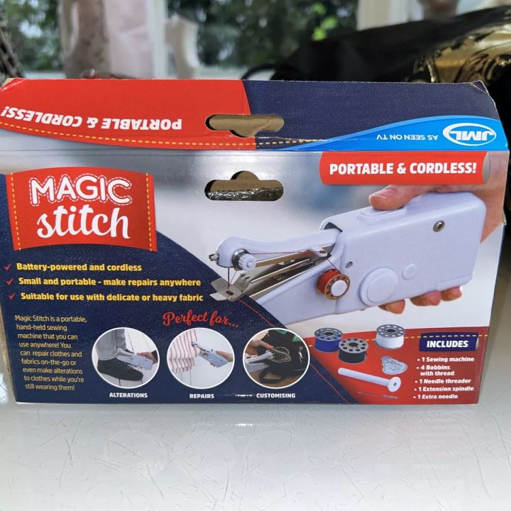 (F). JML Magic Stitch Portable Cordless Handheld Sewing Machine