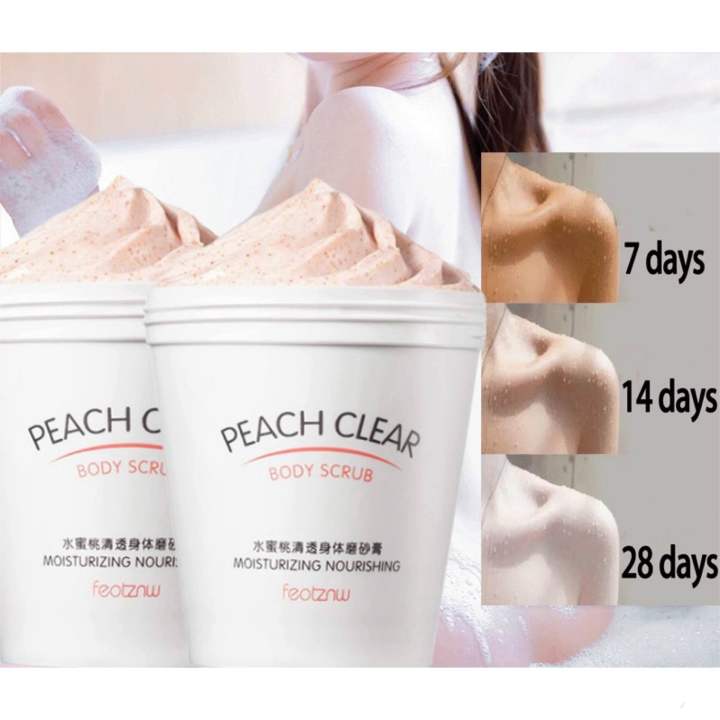Heyxi Peach Body Scrub 200 Ml Exfoliating Shower Scrub for Smooth Skin Bath And Body Care