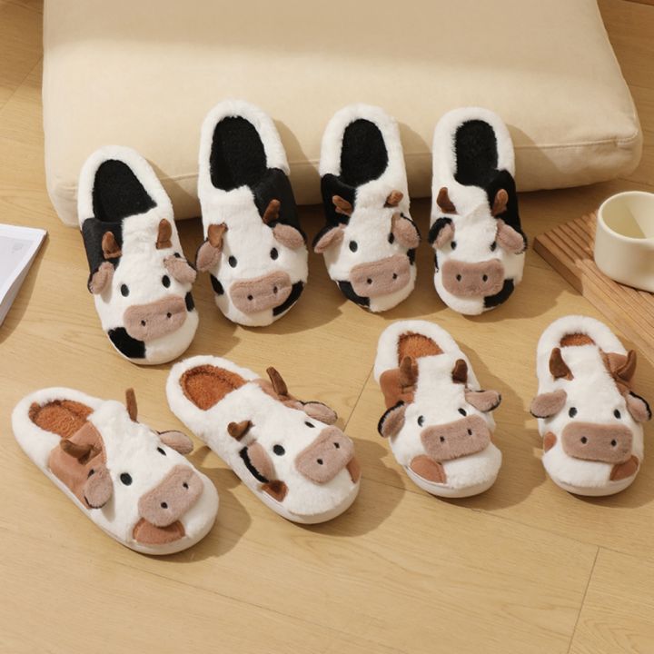 New%20Winter%20Unisex%20Cartoon%20Cow%20Warm%20Plush%20Slippers%20Couple's%20Indoor%20Non-slip%20House%20Slides%20Men%20And%20Women%20Toe%20Wrap%20Home%20Cotton%20Shoes%20-%20Image%206