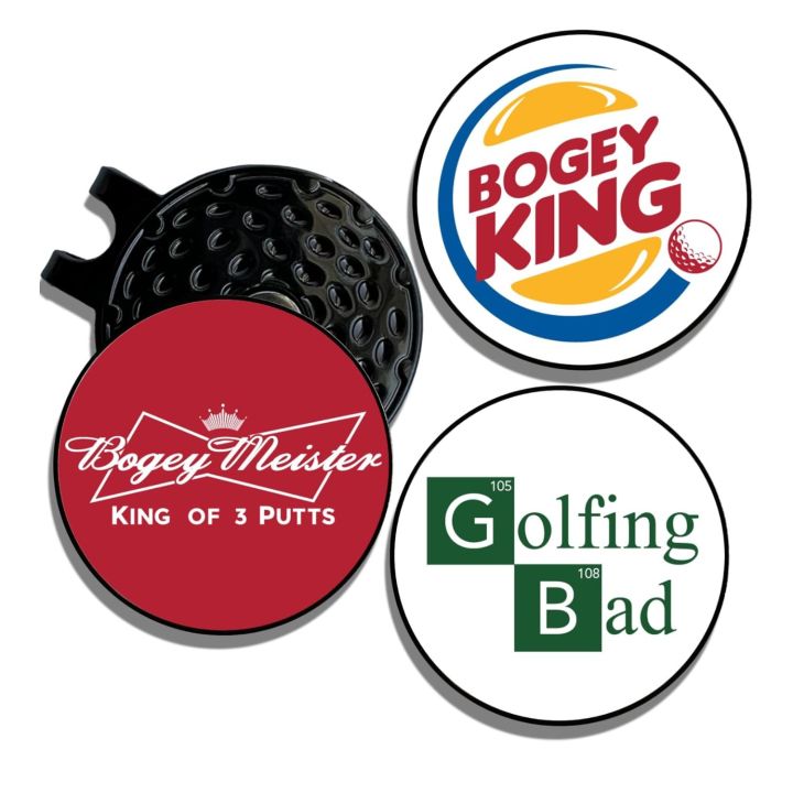 3 Counts Premium Golf Ball Marker with a Standard Magnetic Hat Clip, Funny Golf Ball Marker Hat Clip for Men Women, Great Golf A