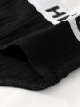 4-Pack Men's Cotton Briefs - “HELLO” & “THINKING LIFE” Waistbands, 4 Colors. 