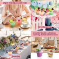 60/100ml Disposable Plastic Dessert Cup Transparent Fruit Ice Cream Mousse Smoothie Pudding Cup for Home Birthday Party Supplied.