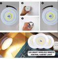 3 Piece Remote Control Tap LED Puck white Lights | Wireless Battery Operated Cabinet Lights with Dimmer & Timer | Easy Install Under Shelf, Kitchen & Closet Lighting. 