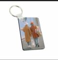 Customized photo printed keychain double side photo print best gift with box. 