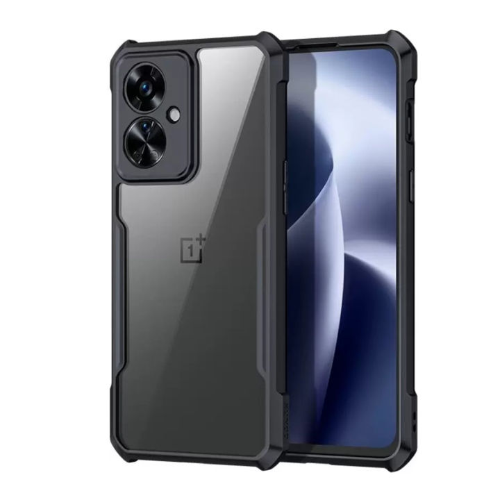 OnePlus Nord CE Lite 5G Back Cover Transparent Black TPU Case, Slim  Design, Full Edge Protection