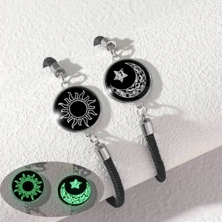2%20PCS/Set%20Couples%20Bracelet%20for%20Women%20Lover%20Luminous%20Sun%20Moon%20Rope%20Charm%20Friendship%20Girlfriend%20Party%20Jewelry%20Gift%20-%20Image%204