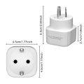 2/4pcs 3Pin AU NZ Power Plug Adapter EU to AU/NZ Plug Converter, New Zealand Australia Travel Plug Wall Plug Socket White. 