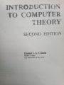 Introduction to Computer Theory 2nd Edition by Daniel Cohen. 