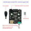 2*50W Bluetooth 5.0 Power Amplifier Class D Audio 10W~200W HiFi Stereo Wireless Music Player Mini USB Sound Card App Digital AMP. 