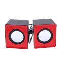 Mini USB Wired Desktop Computer Speaker Stereo Surround Audio with Microphone LED Light Portable Sound Box for PC Laptops Gaming.