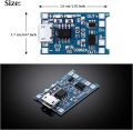 TP4056 Type-C / Micro-USB 5V 1A 18650 Lithium Battery Charger Module Li-ion Charging Board with Dual Protection Functions. 