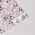Cute Jelly Pink Cat Paw Print Lovely Kitty Puppy Dog Cartoon 5D Embossed Relief Self Adhesive Nail Art Sticker 3D Manicure Decal. 