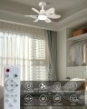 Socket Fan Light Original - Cool Light LED – Ceiling Fans with Lights and Remote Control, Replacement for Lightbulb - Bedroom, Kitchen, Living Room. 
