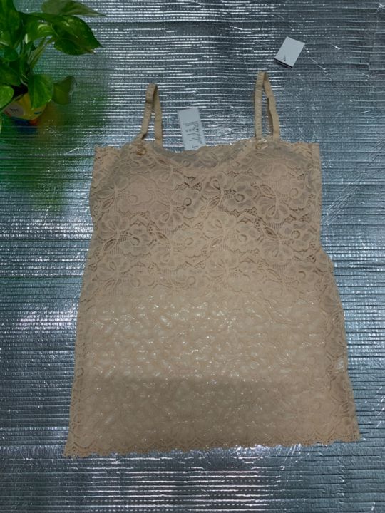 Camisole Women Girl Removable Padded Bra Sexy Tank Top ဆွဲသား ပန်းပွင့်ဇာ ကြိုးတချောင်း အတွင်းဝတ် အပြင်ဝတ် လက်ပြတ်