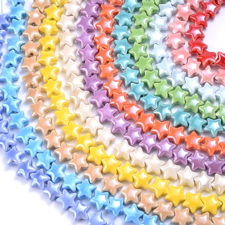 10pcs%2013.5mm%20Mix%20Color%20Star%20Beads%20Ceramic%20Beads%20For%20Making%20Jewelry%20Bracelet%20Necklace%20Charms%20DIY%20Keychain%20Supplies%20-%20Image%204