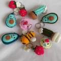 keychains, handmade crochet keychains. 