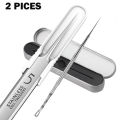 11Pieces Professional Tweezers Acne Remover German Ultra-fine No. 5 Cell Pimples Blackhead Clip Facial Pore Cleaning Care Tool. 